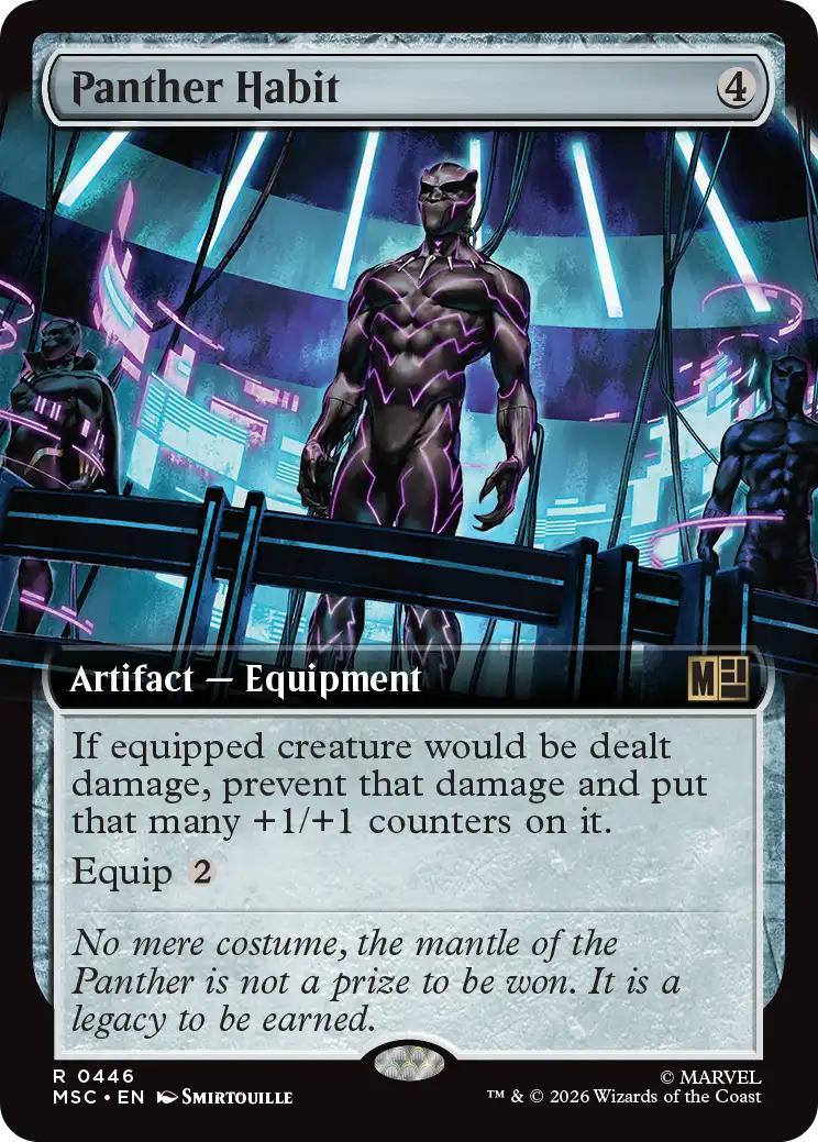 Panther Habit [446] [Extended Art] [Marvel Super Heroes: Commander] [Non-Foil]
