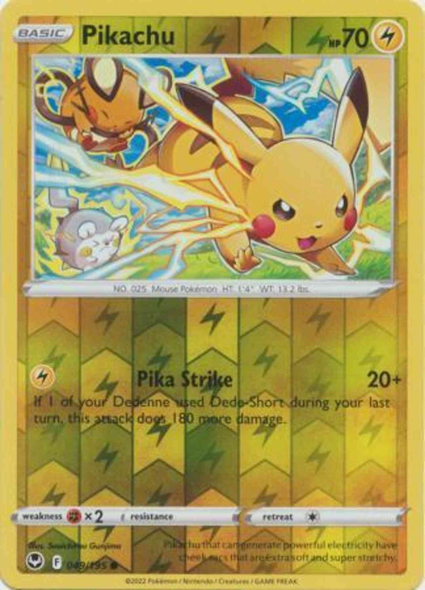 Pikachu - 049/195 - Common [swsh12-049] [Reverse Holo]