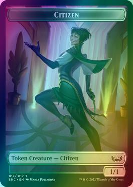 Cat Token (09) // Citizen Token (12) [Streets of New Capenna: Tokens] [Foil]
