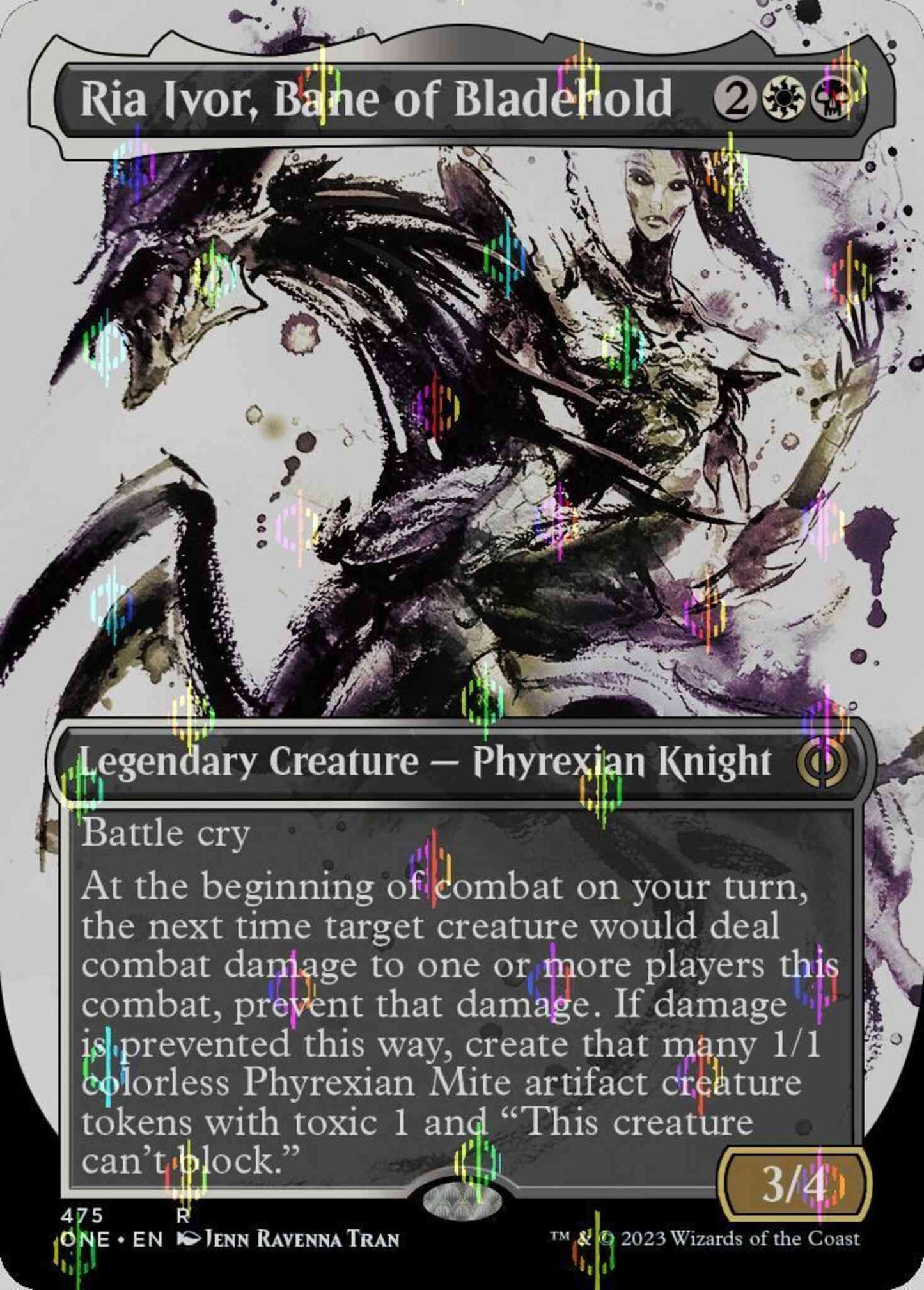 Ria Ivor, Bane of Bladehold [475] [Borderless] [Ichor] [Phyrexia: All Will Be One] [Compleat Foil]