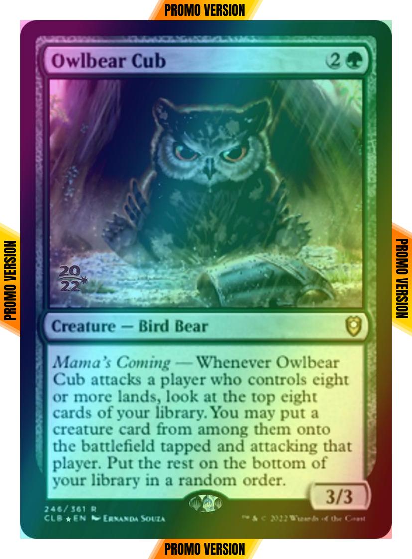 Owlbear Cub [246s] [Prerelease] [Commander Legends: Battle for Baldur's Gate: Promos] [Foil]