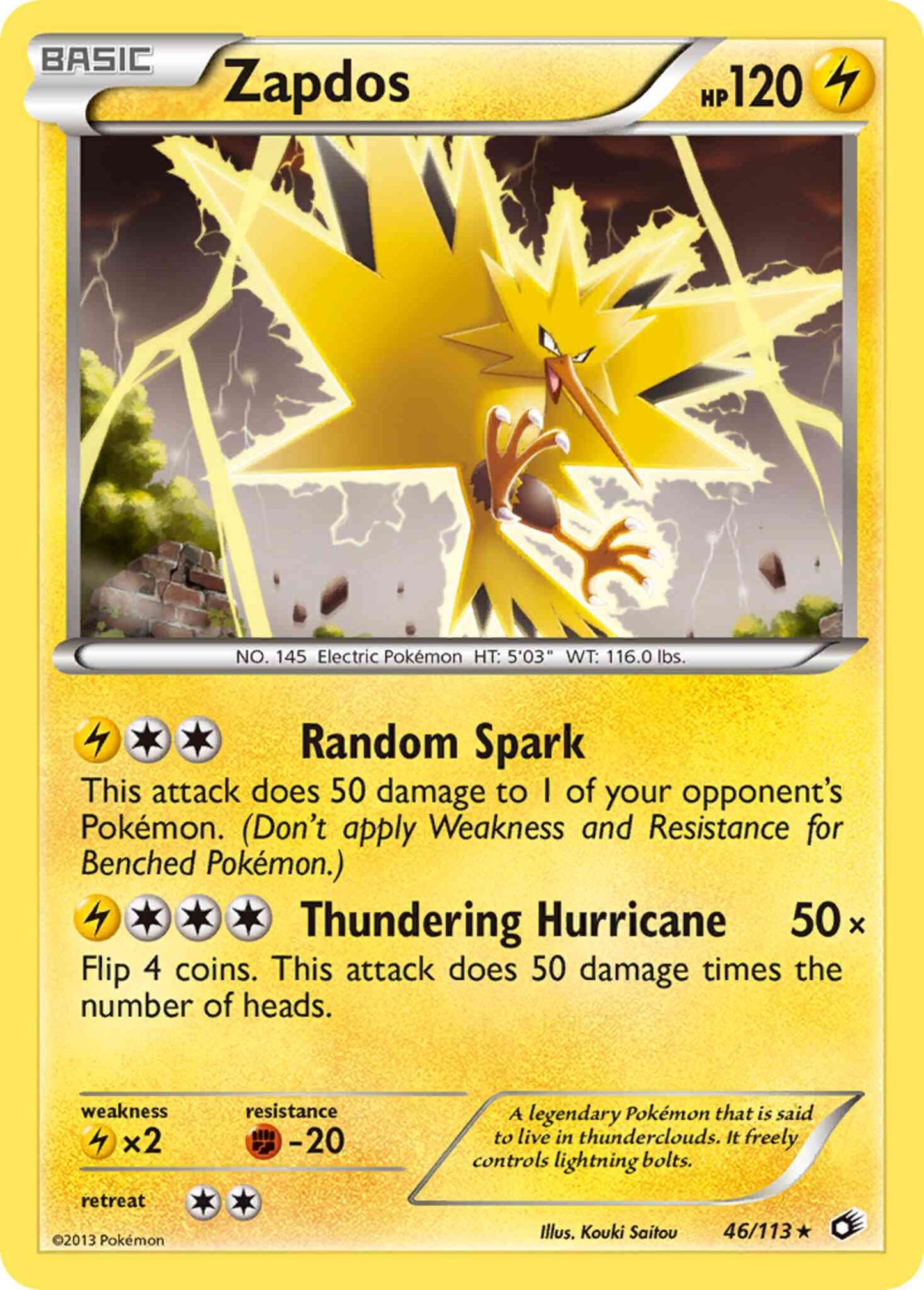 Zapdos - 46/113 - Rare Holo [bw11-46] [Reverse Holo]