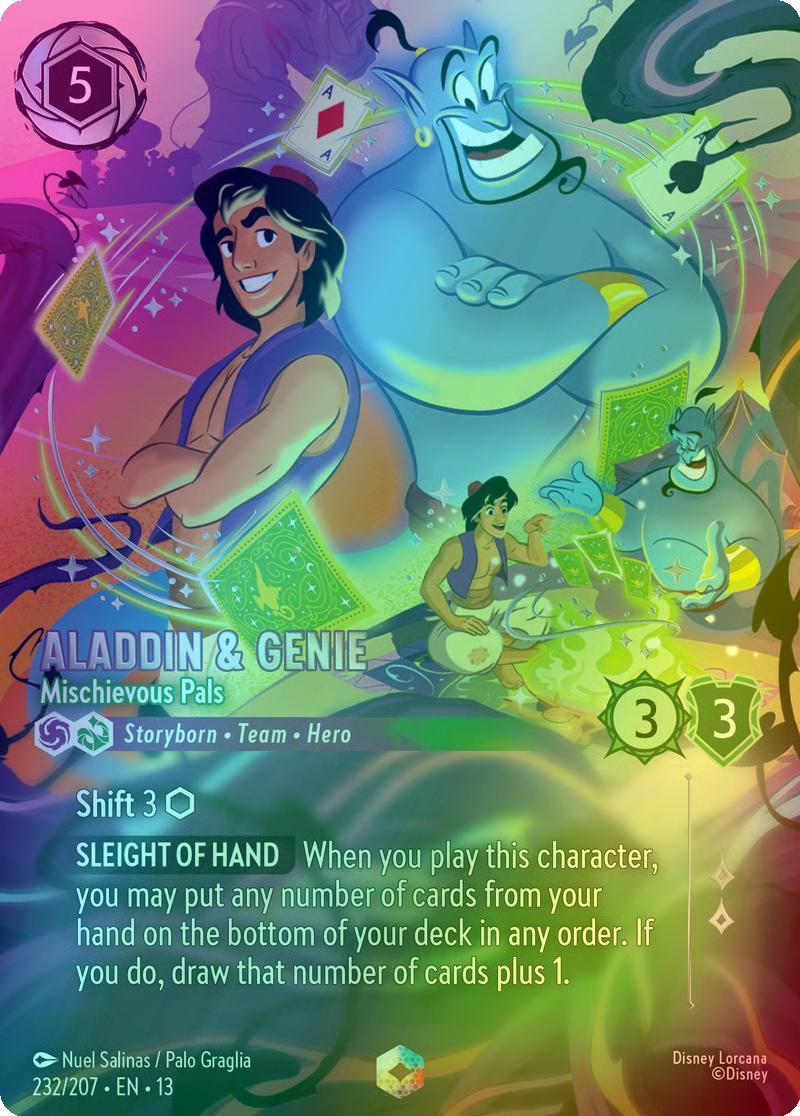 Aladdin & Genie - Mischievous Pals (Enchanted) - 232/204 [Attack of the Vine!] [Holofoil]