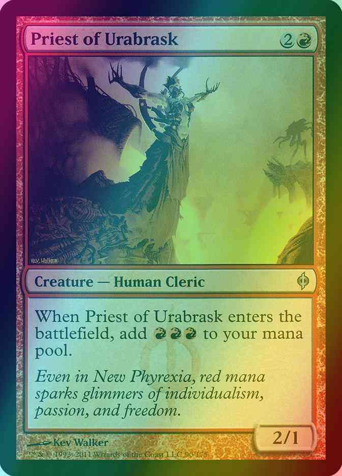 Priest of Urabrask [90] [New Phyrexia] [Foil]