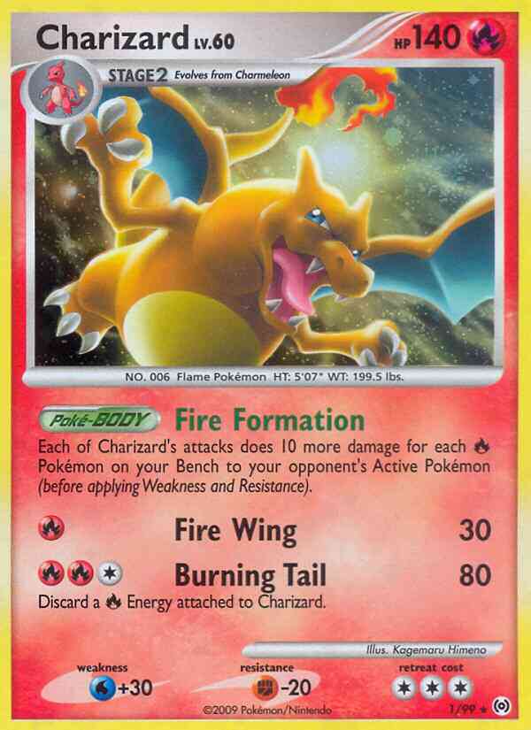 Charizard - 1/99 - Rare Holo [pl4-1] [Reverse Holo]