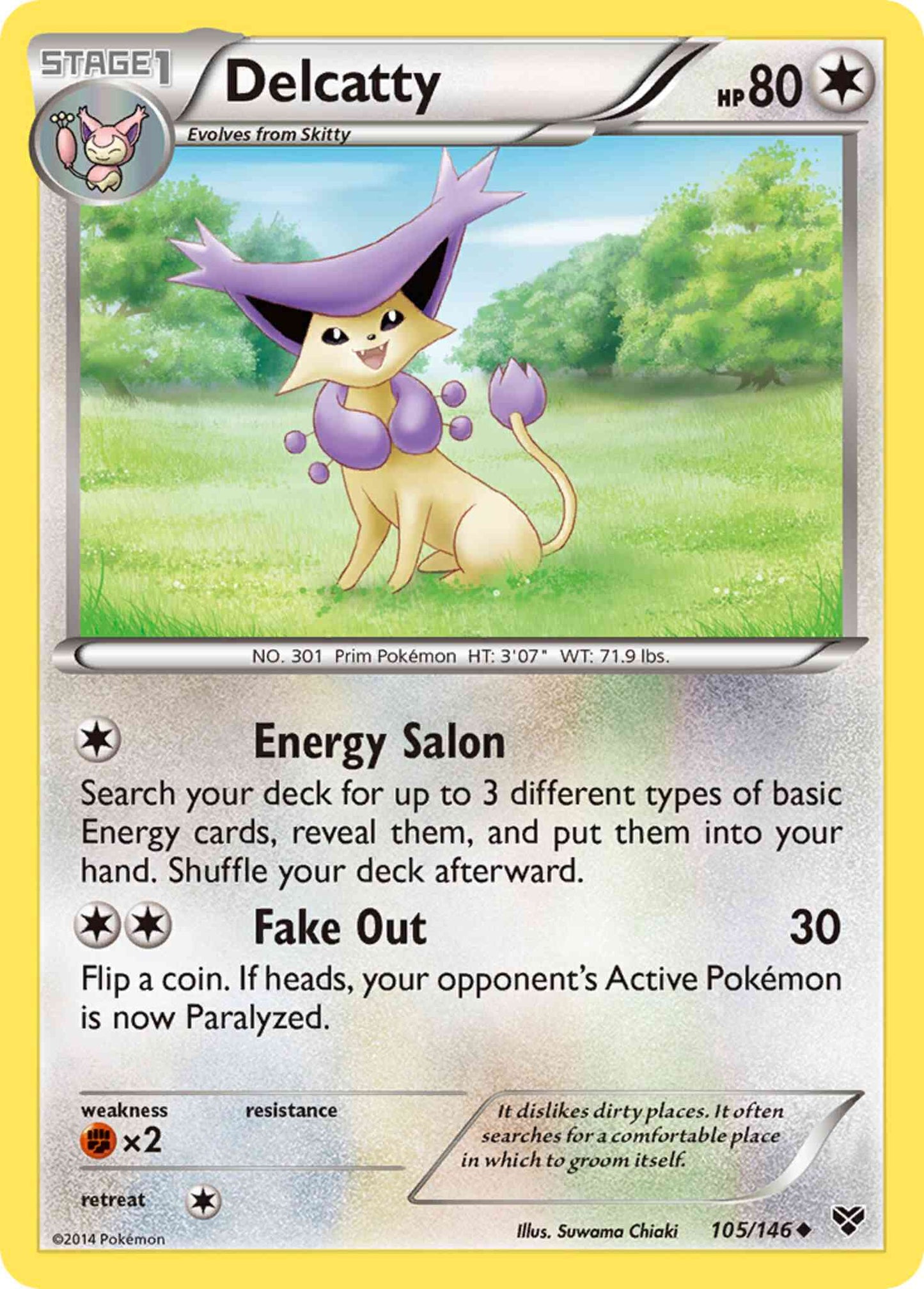 Delcatty - 105/146 - Uncommon [xy1-105] [Non-Holo]
