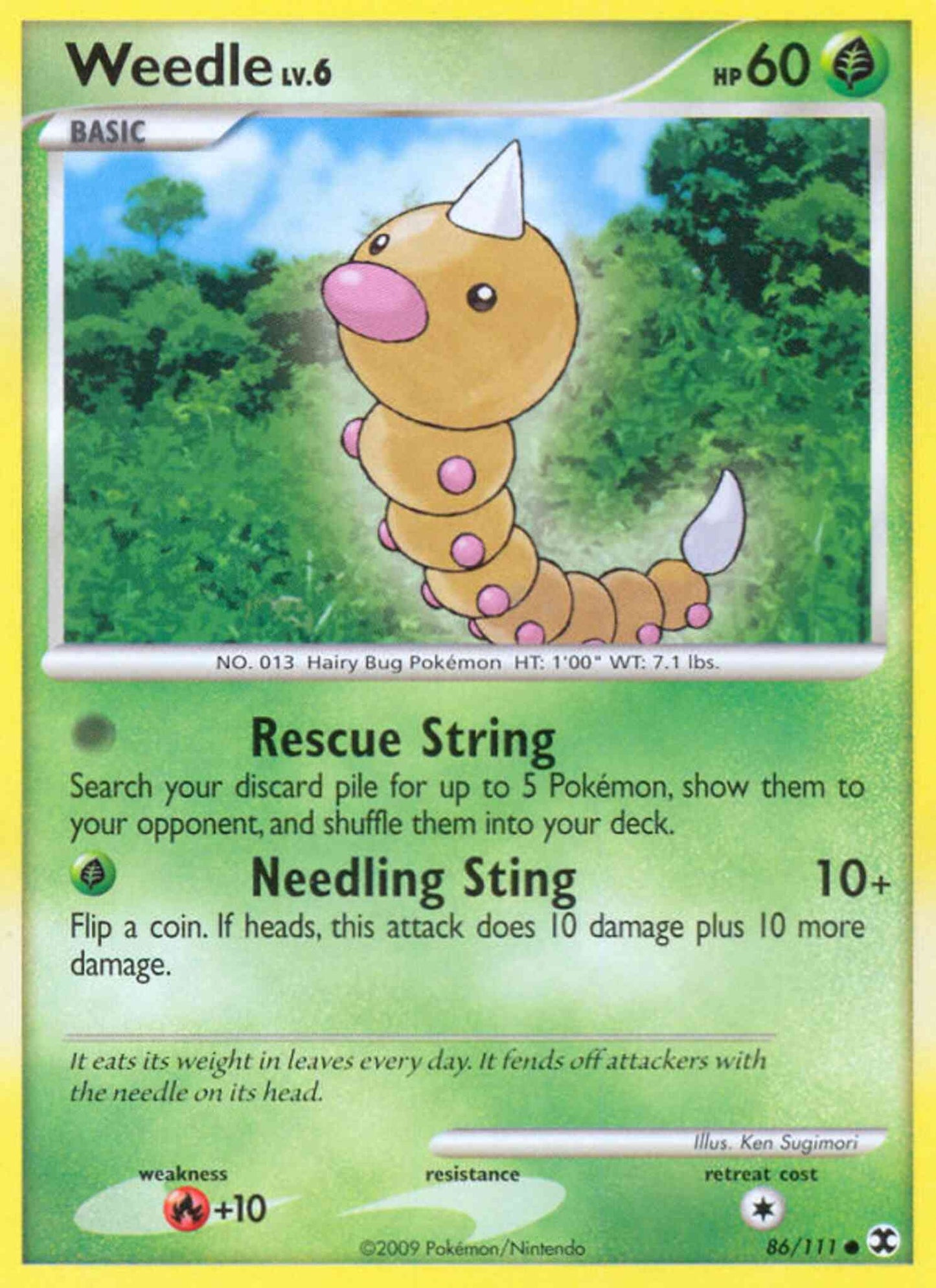 Weedle - 86/111 - Common [pl2-86] [Non-Holo]