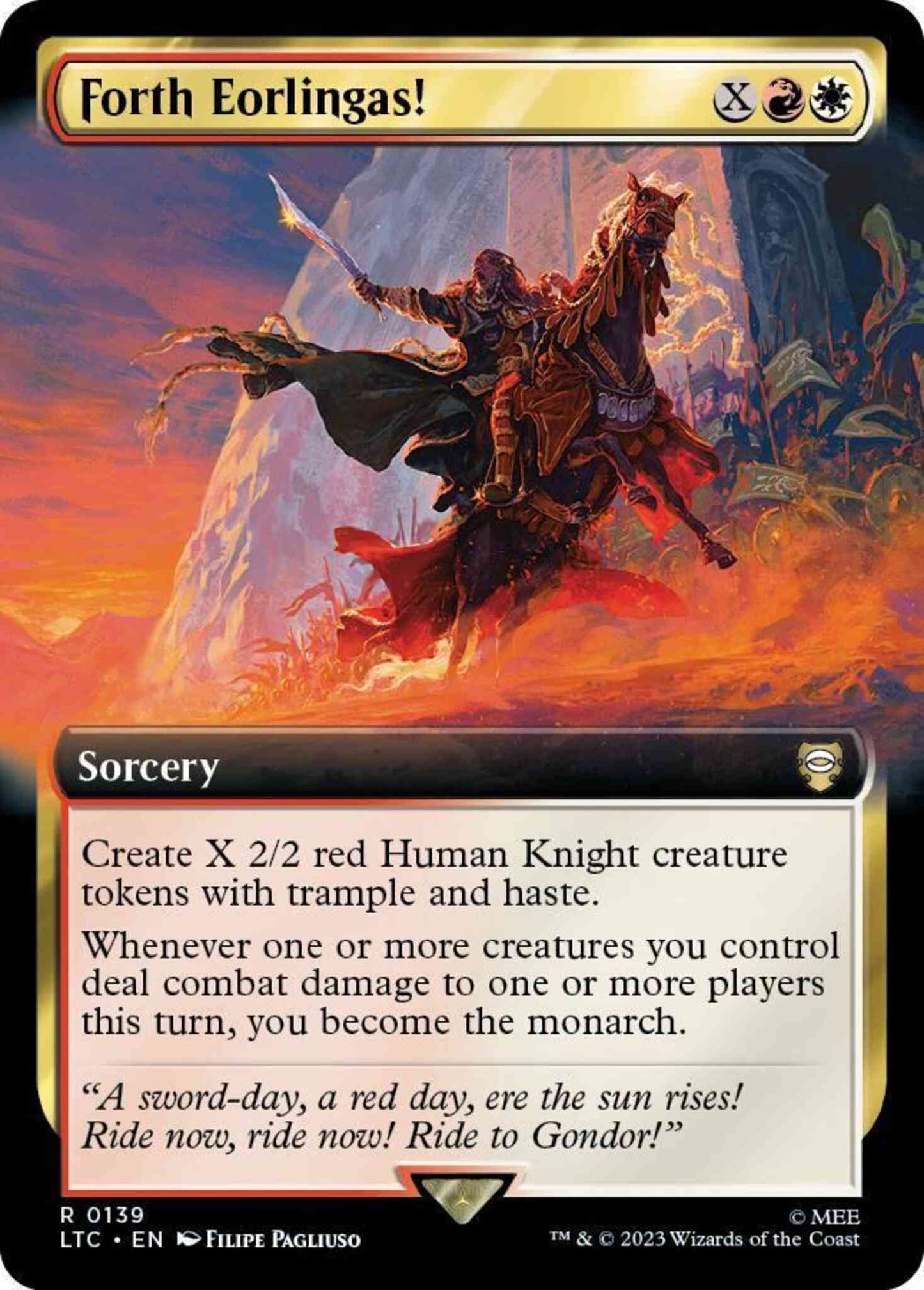 Forth Eorlingas! [139] [Extended Art] [The Lord of the Rings: Tales of Middle-earth: Commander] [Non-Foil]