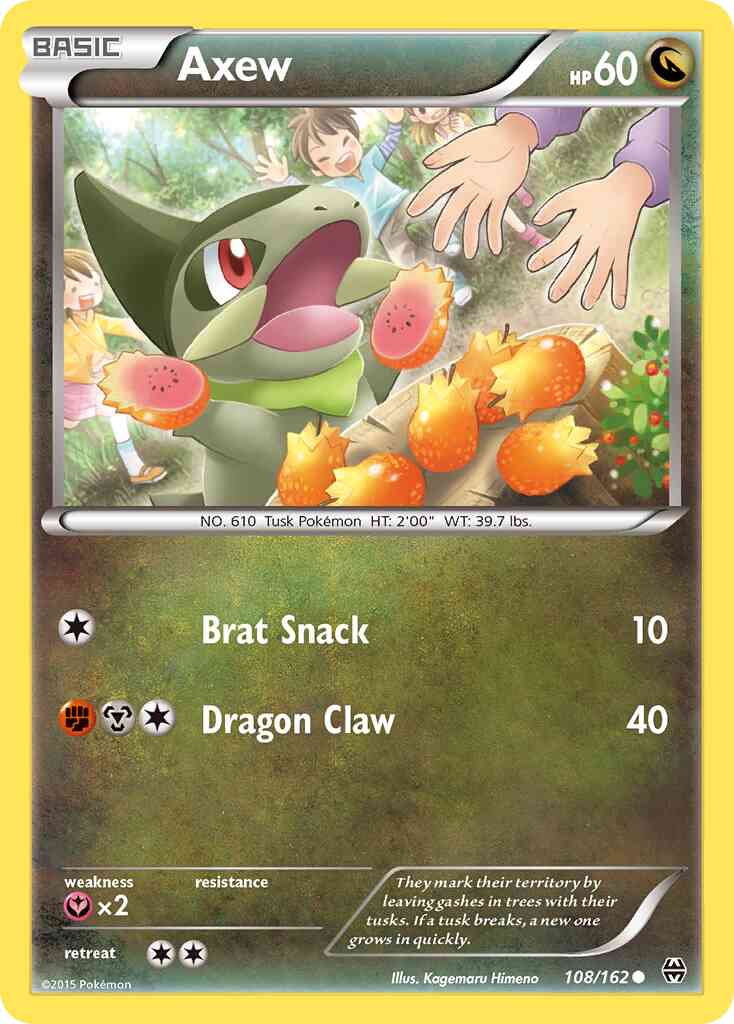 Axew - 108/162 - Common [xy8-108] [Non-Holo]