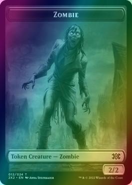 Phyrexian Golem Token (21) // Zombie Token (12) [Double Masters 2022: Tokens] [Foil]