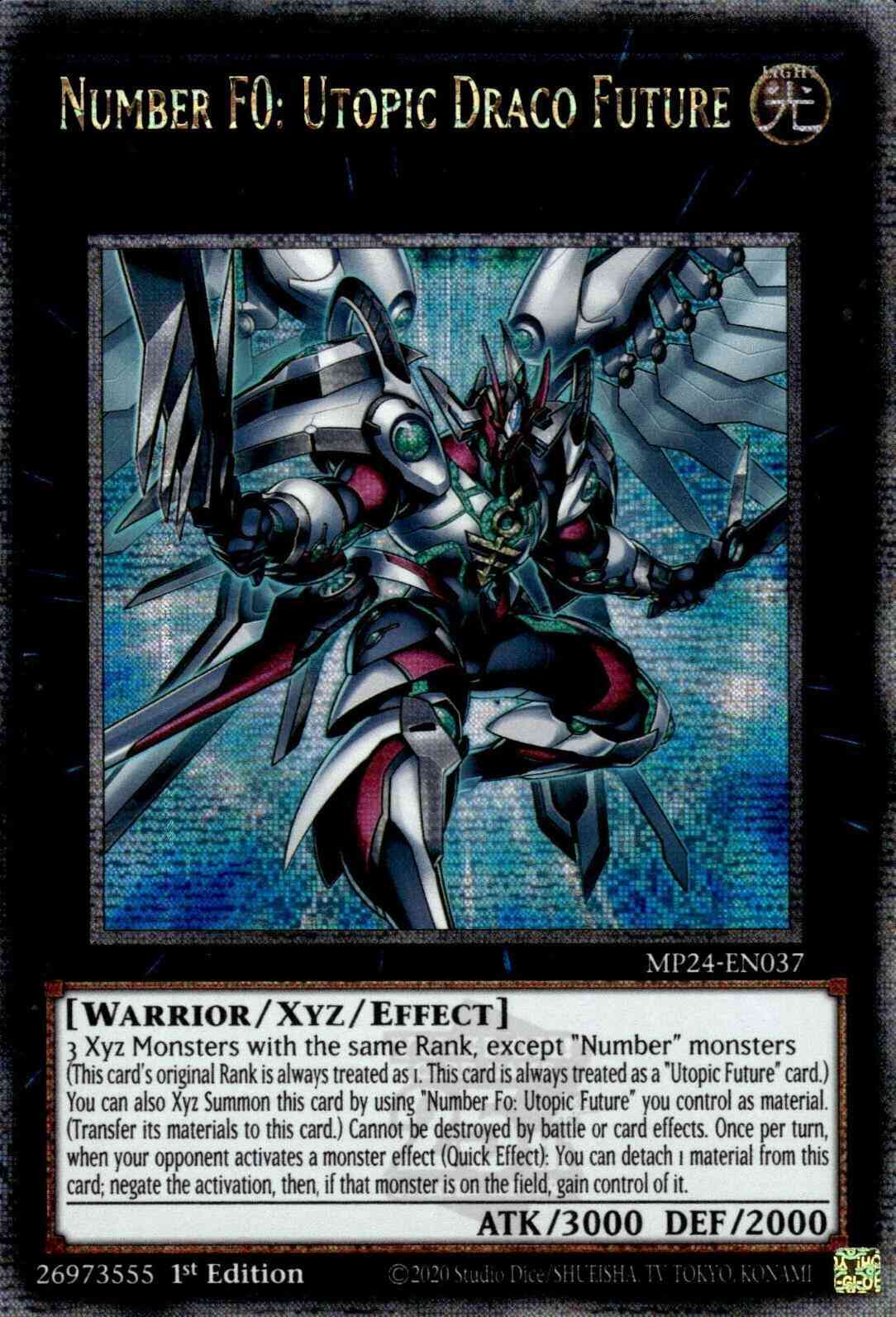 Number F0: Utopic Draco Future - MP24-EN037 - Quarter Century Secret Rare - 1st Edition