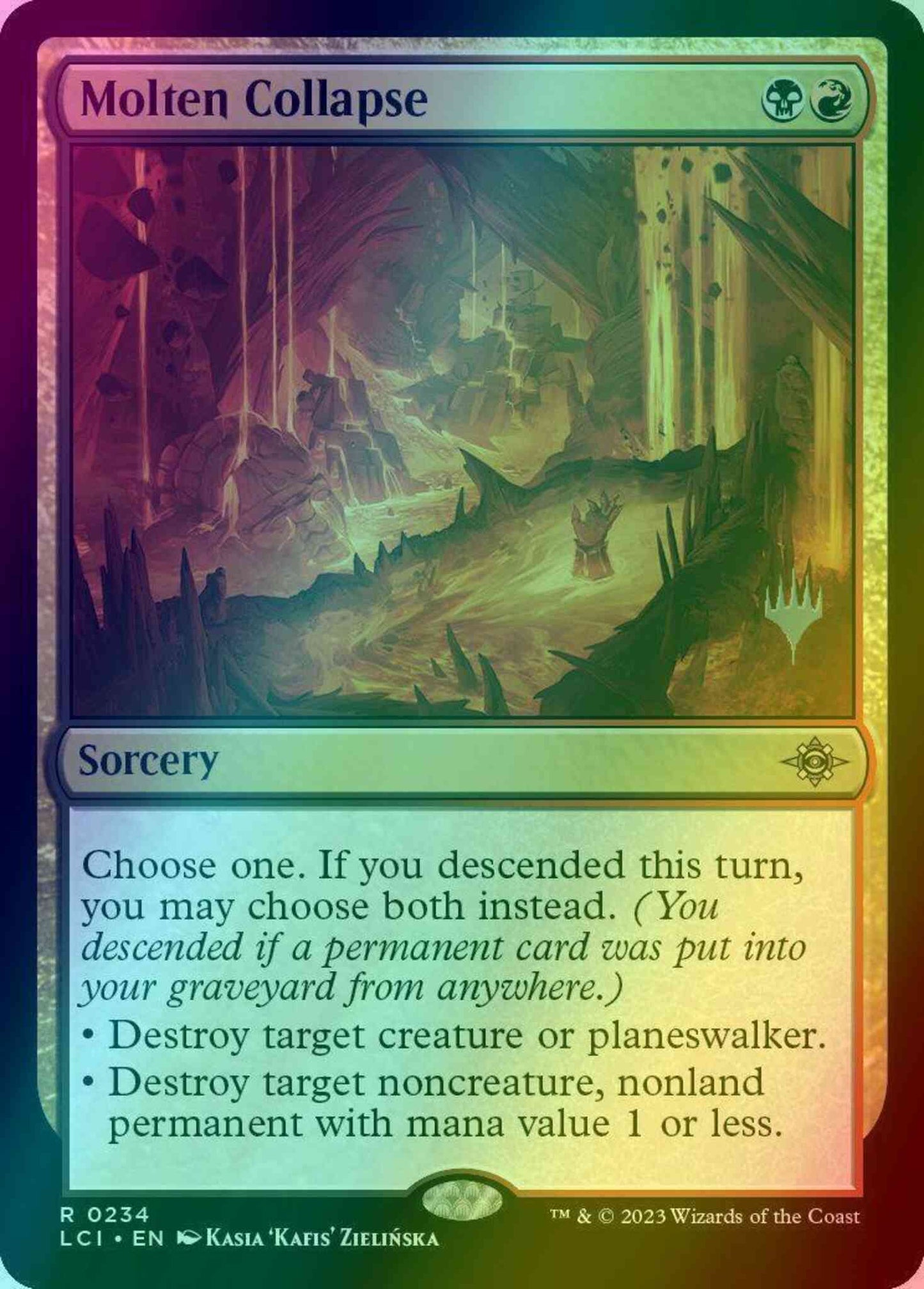 Molten Collapse [234p] [Promo Pack] [The Lost Caverns of Ixalan: Promos] [Foil]