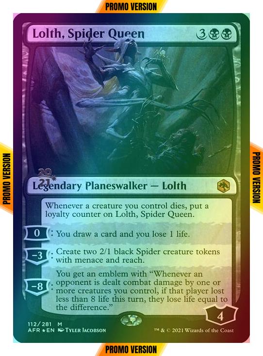 Lolth, Spider Queen [Prerelease] [112s] [Adventures in the Forgotten Realms Promos] [Foil]