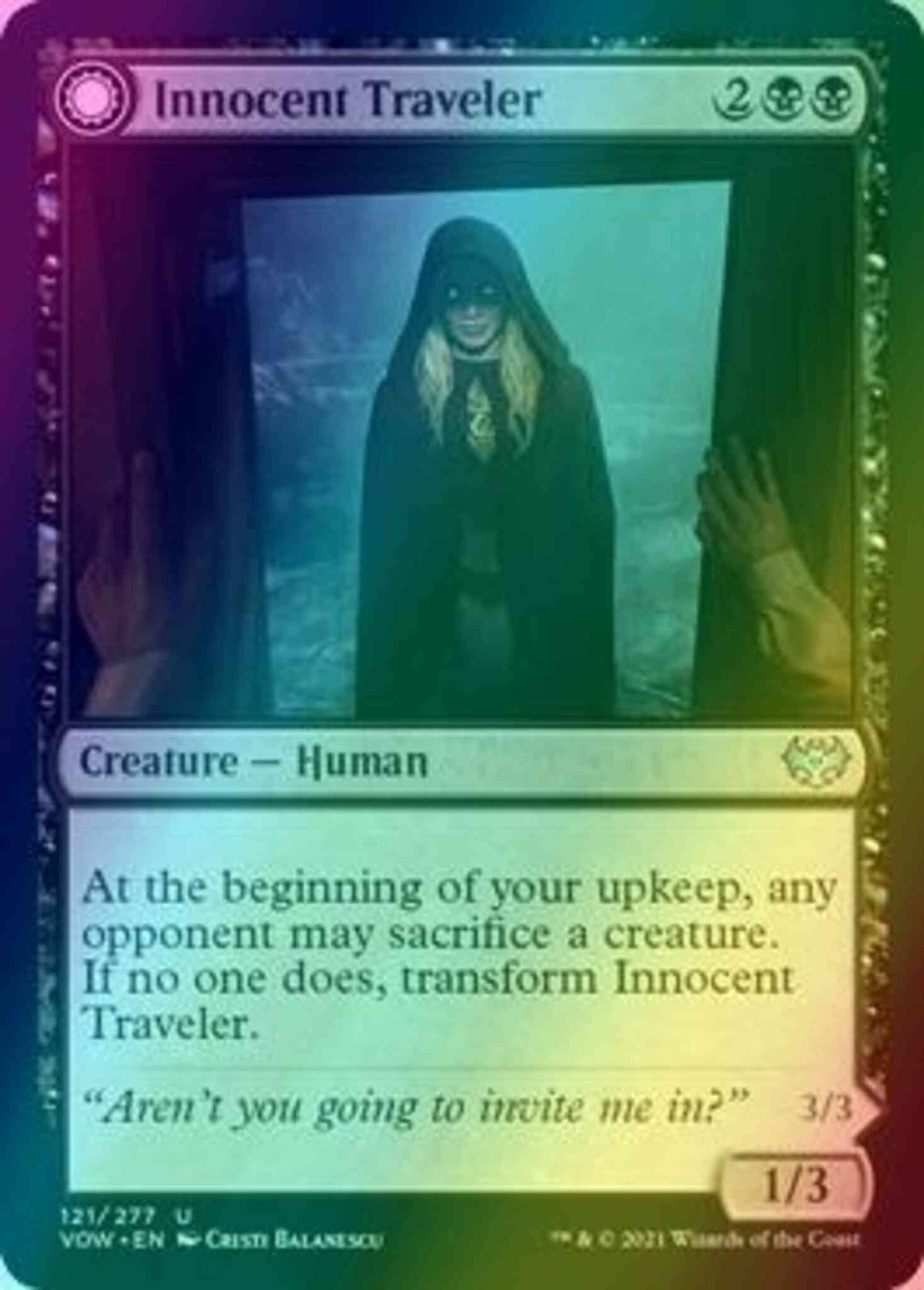 Innocent Traveler // Malicious Invader [121] [Innistrad: Crimson Vow] [Foil]