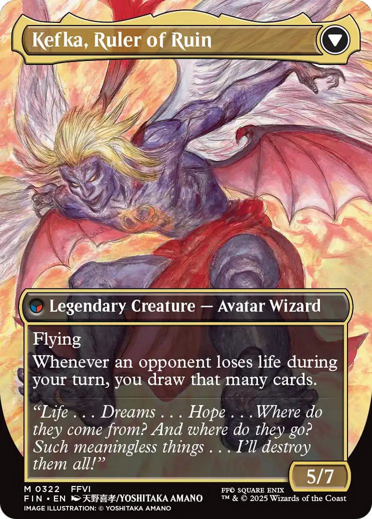 Kefka, Court Mage // Kefka, Ruler of Ruin [322] [Borderless] [FINAL FANTASY] [Non-Foil]