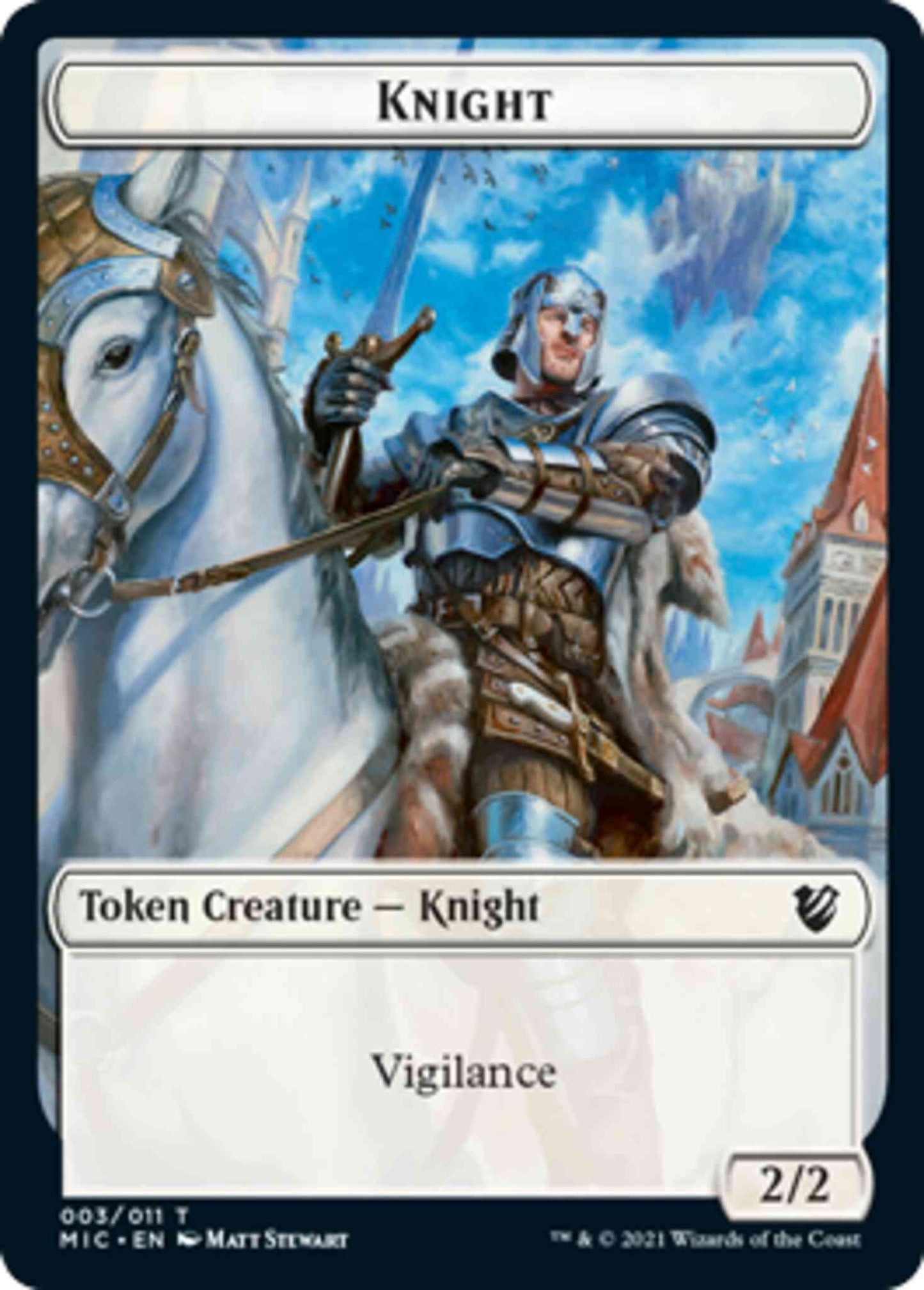 Knight Token (03) // Wolf Token (13) [Innistrad: Midnight Hunt: Commander: Tokens] [Non-Foil]