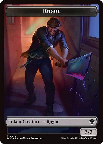 Rogue Token (10) // Spirit Token (25) [Secrets of Strixhaven: Commander: Tokens] [Non-Foil]