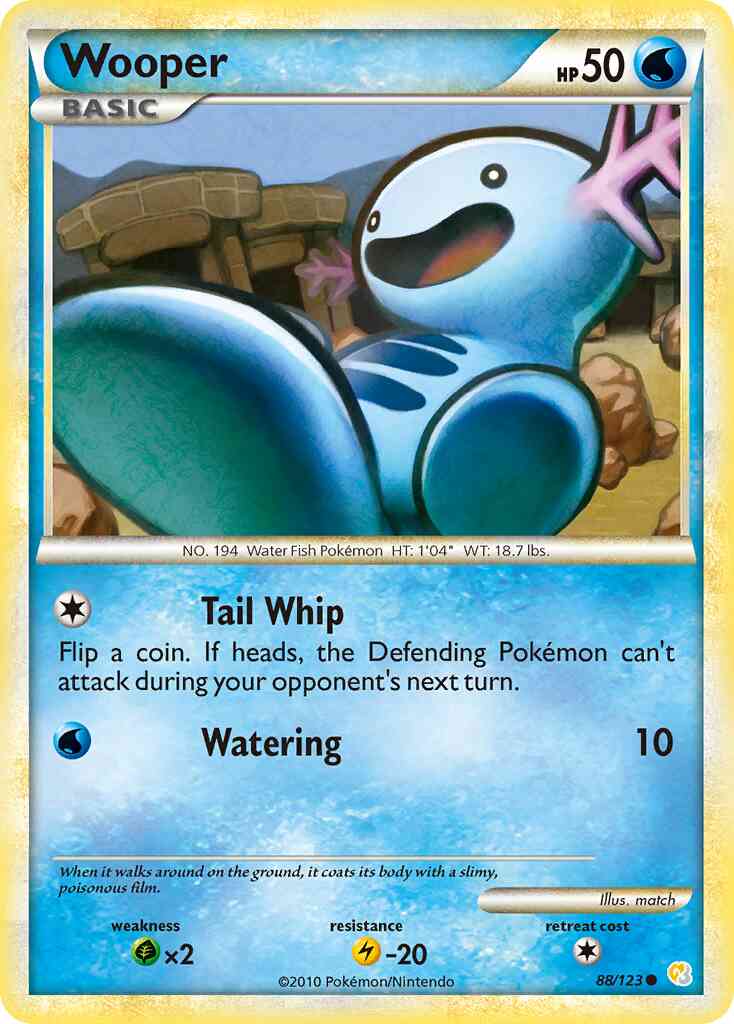 Wooper - 88/123 - Common [hgss1-88] [Reverse Holo]