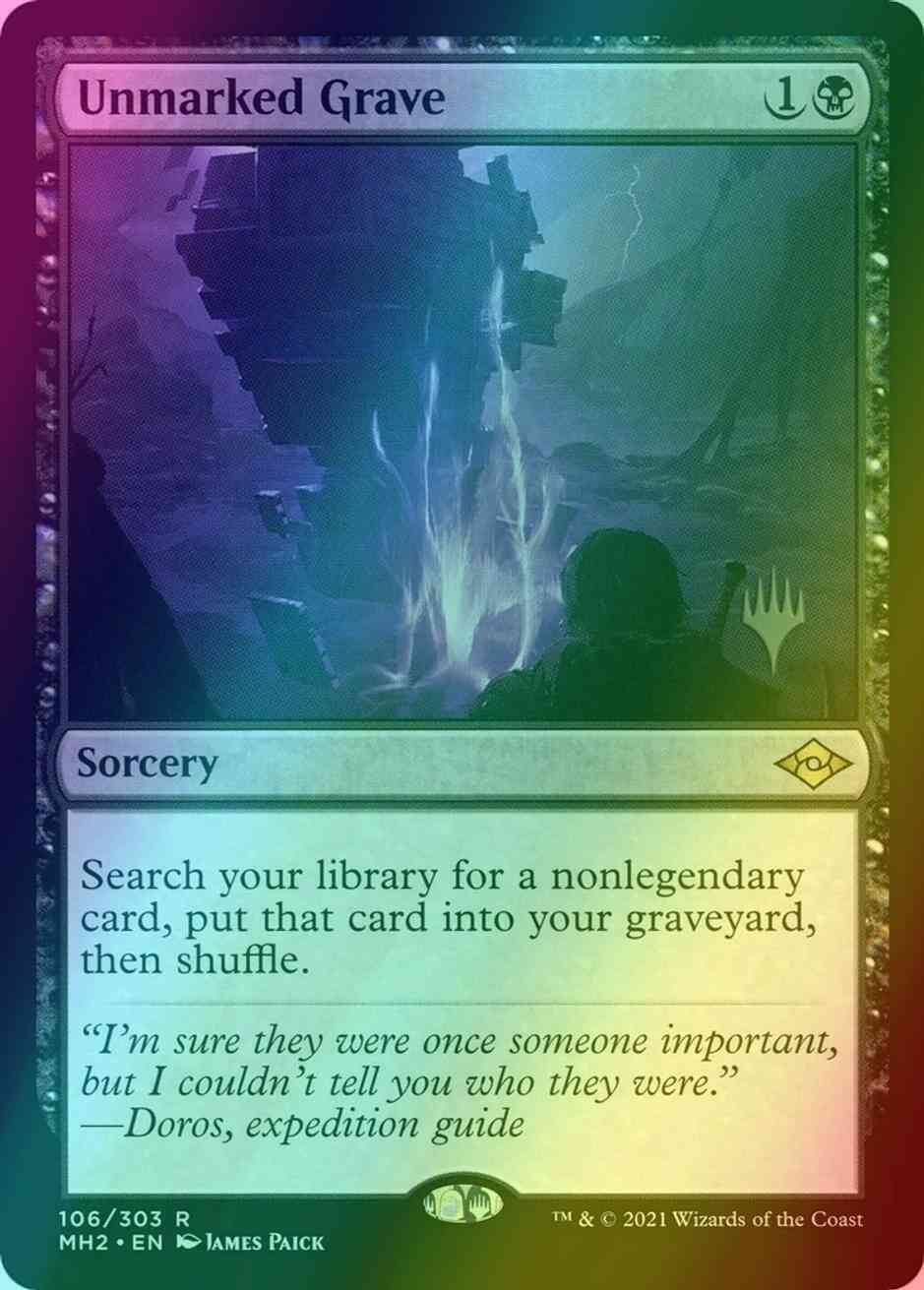 Unmarked Grave [106p] [Promo Pack] [Modern Horizons 2 Promos] [Foil]
