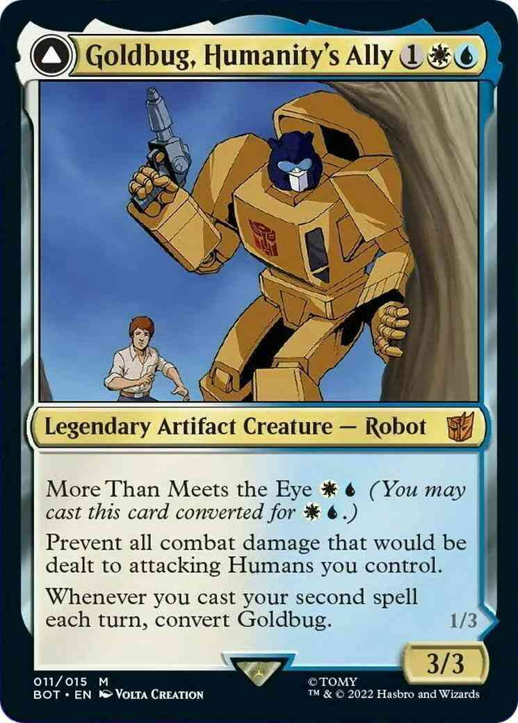 Goldbug, Humanity's Ally // Goldbug, Scrappy Scout [11] [Universes Beyond: Transformers] [Non-Foil]