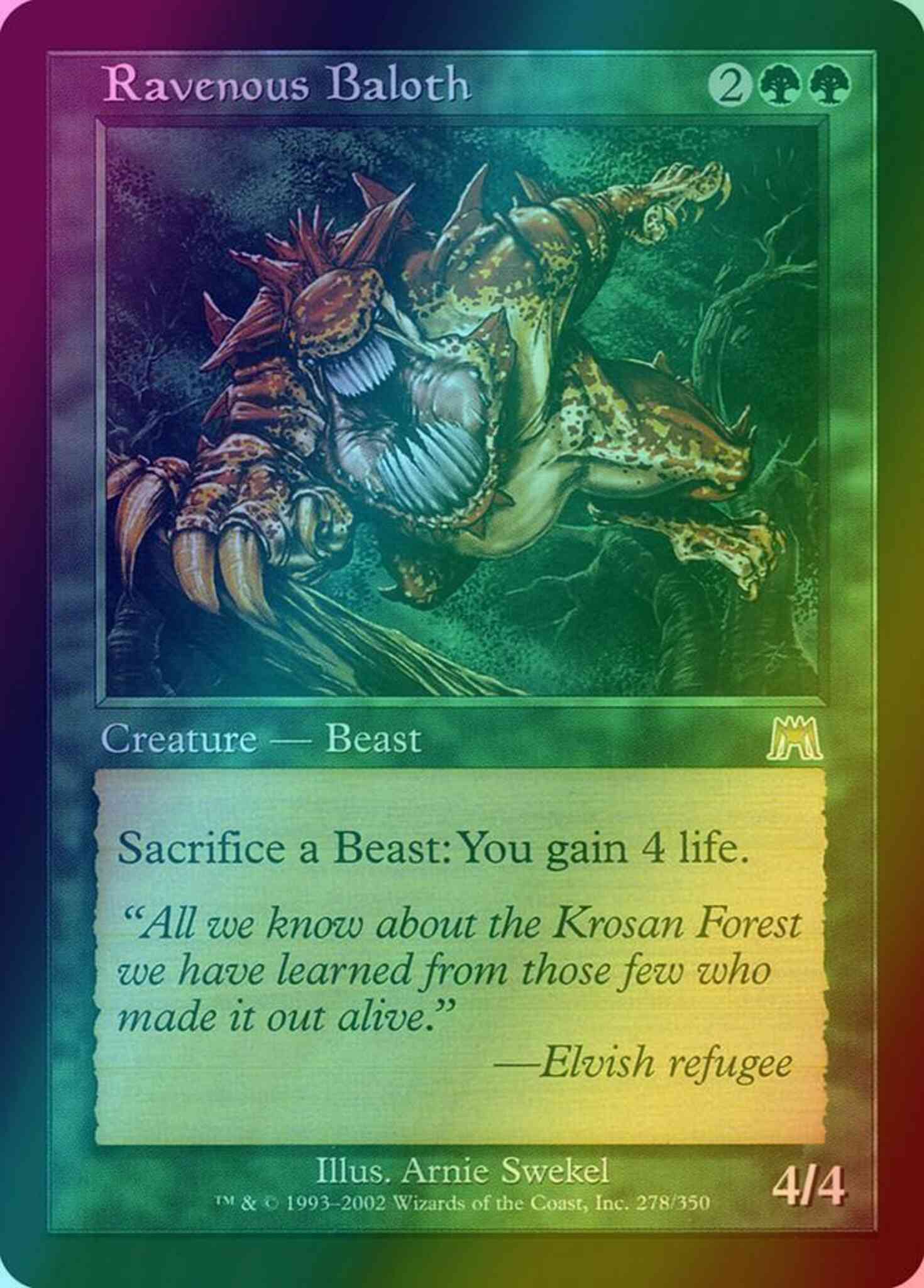 Ravenous Baloth [278] [Onslaught] [Foil] – Face to Face Games