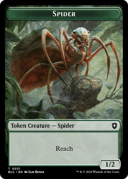 Blood Token (36) // Spider Token (31) [Bloomburrow: Commander: Tokens] [Non-Foil]