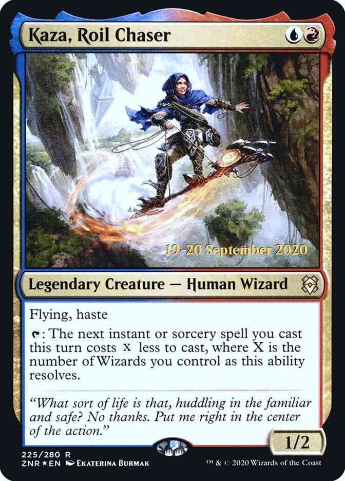 Kaza, Roil Chaser [Prerelease] [225s] [Zendikar Rising Promos] [Foil]