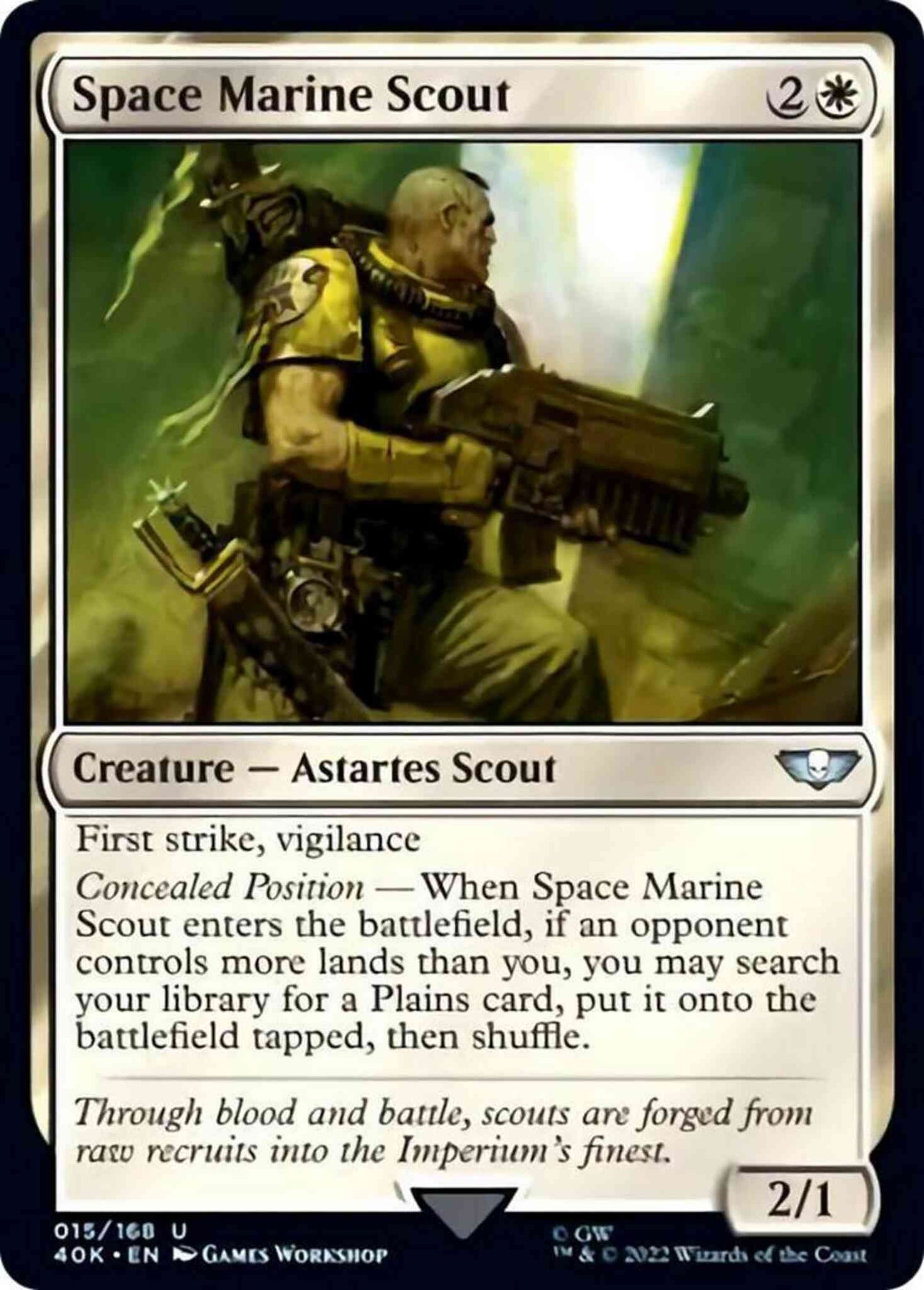 Space Marine Scout [15] [Universes Beyond: Warhammer 40,000] [Non-Foil]