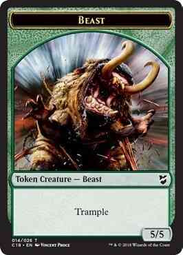 Beast Token (14) // Mask Token (04) [Commander 2018 Tokens] [Non-Foil]
