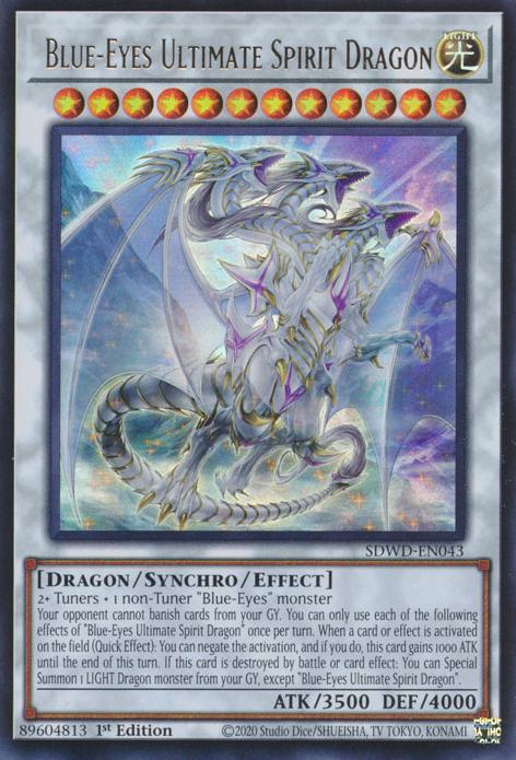 Blue-Eyes Ultimate Spirit Dragon - SDWD-EN043 - Ultra Rare - 1st Edition