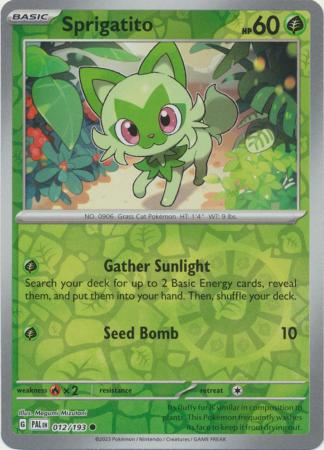 Sprigatito - 012/193 - Common [sv02-012] [Reverse Holo]