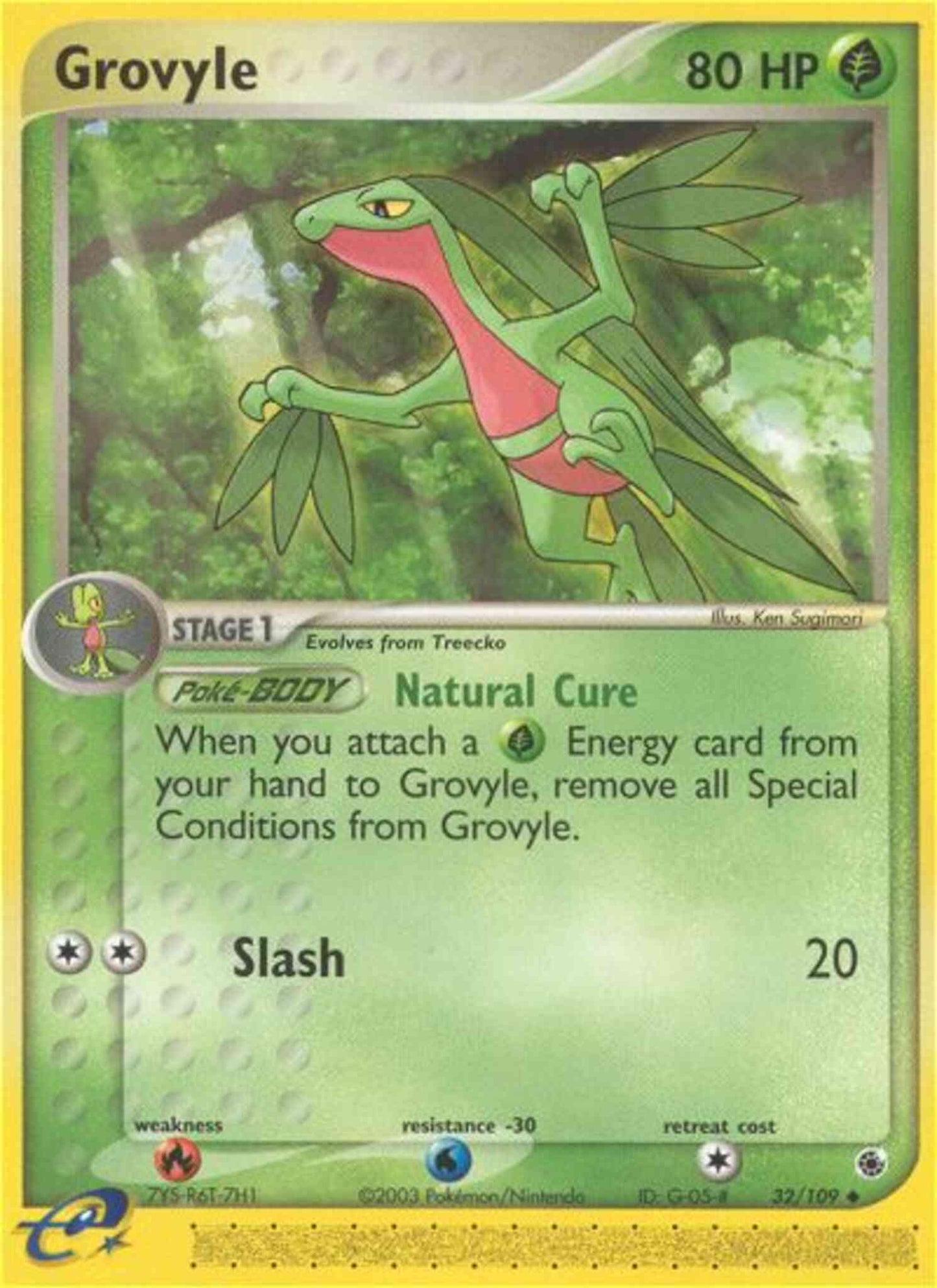 Grovyle - 32/109 - Uncommon [ex1-32] [Non-Holo]