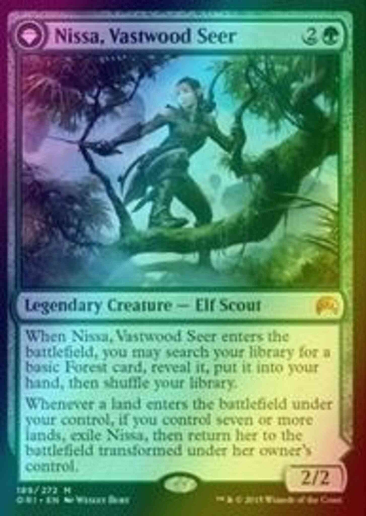 Nissa, Vastwood Seer // Nissa, Sage Animist [189] [Magic Origins] [Foil]