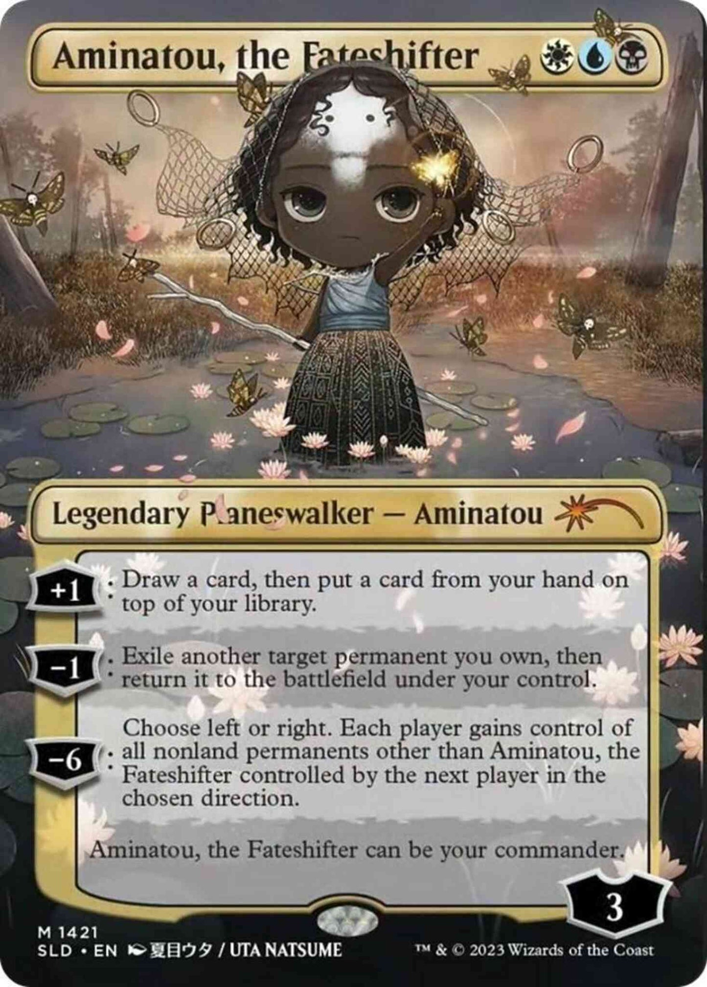 Aminatou, the Fateshifter [1421] [Borderless] [Li'l'est Walkers] [Secret Lair Drop] [Non-Foil]
