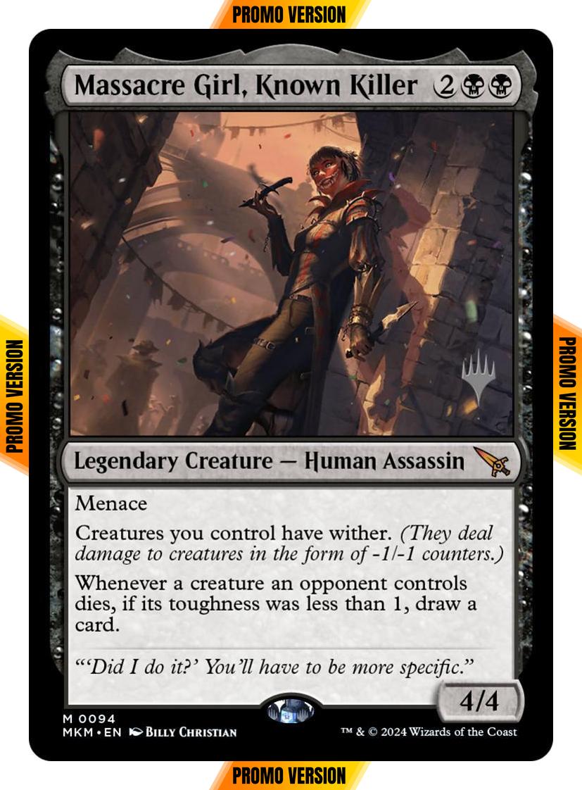 Massacre Girl, Known Killer [94p] [Promo Pack] [Murders at Karlov Manor: Promos] [Non-Foil]