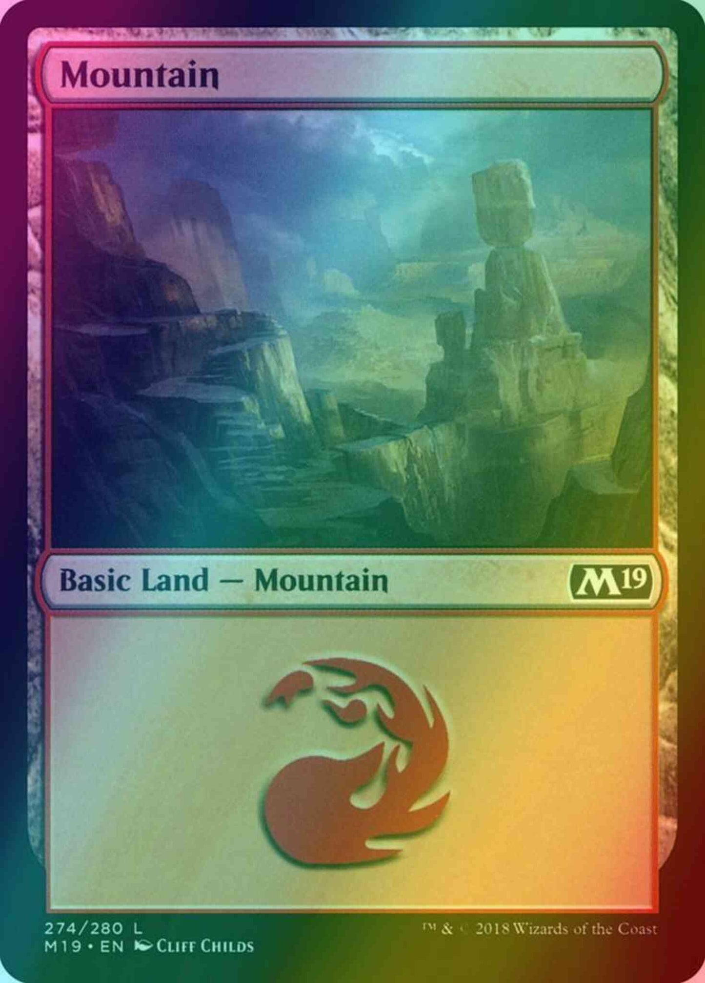 Mountain [274] [Core Set 2019] [Foil]