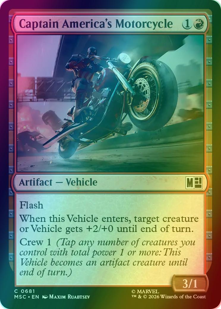 Captain America's Motorcycle [681] [Jumpstart] [Marvel Super Heroes: Commander] [Foil]