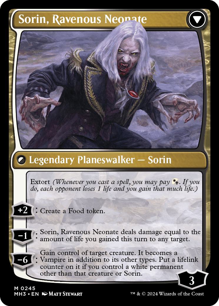 Sorin of House Markov // Sorin, Ravenous Neonate [245] [Modern Horizons 3] [Non-Foil]