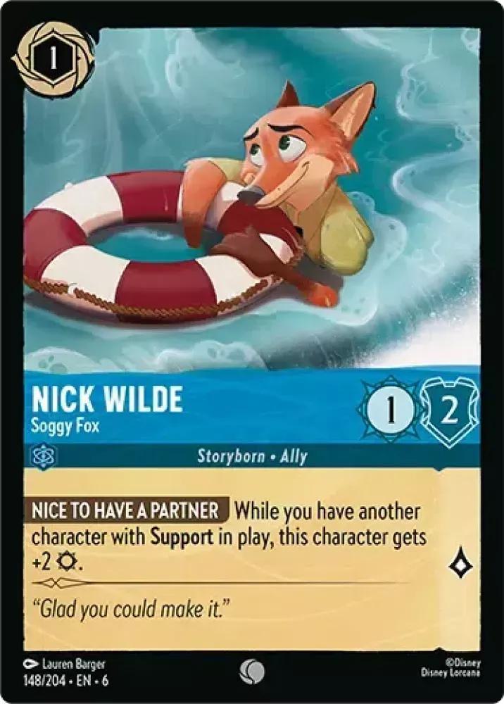 Nick Wilde - Soggy Fox - 148/204 [Azurite Sea] [Non-Foil]