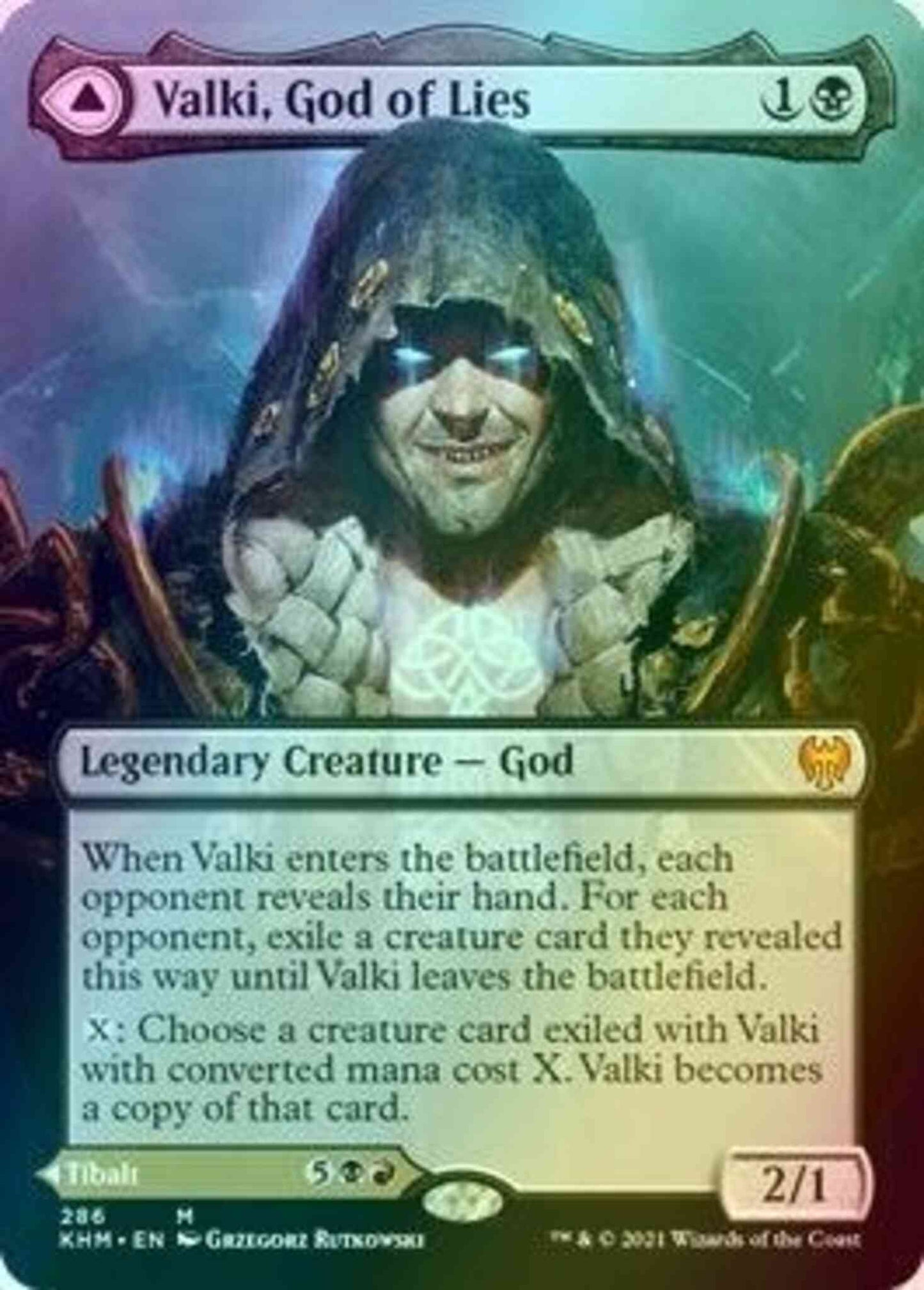 Valki, God of Lies // Tibalt, Cosmic Impostor [286] [Borderless] [Kaldheim] [Foil]