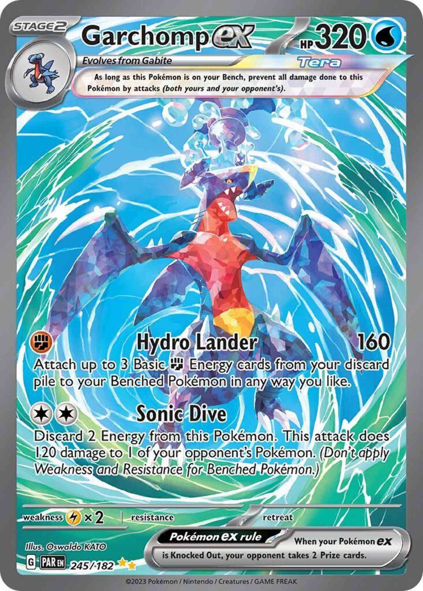Garchomp ex - 245/182 - Special Illustration Rare [sv04-245] [Ultra]
