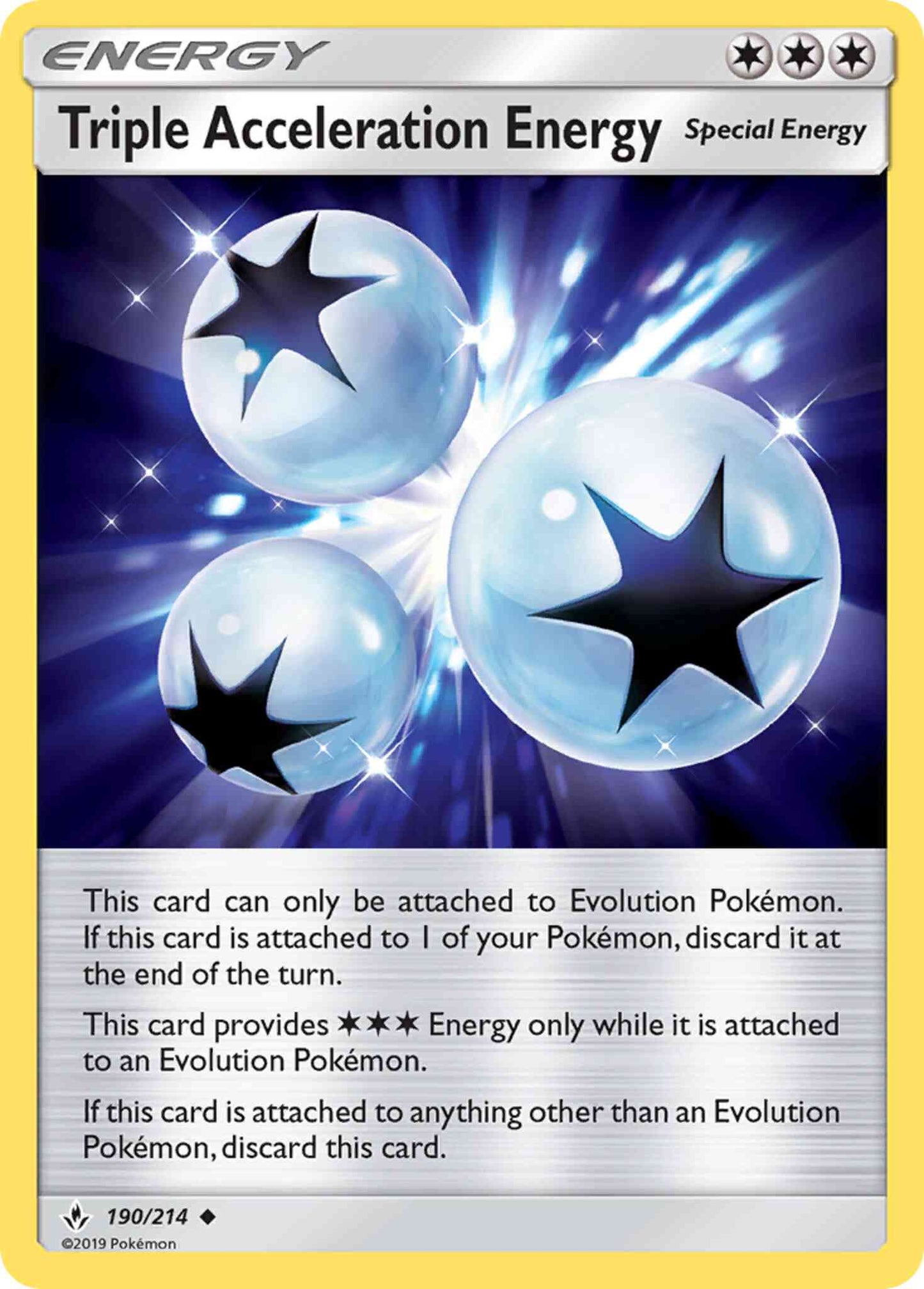 Triple Acceleration Energy - 190/214 - Uncommon [sm10-190] [Non-Holo]