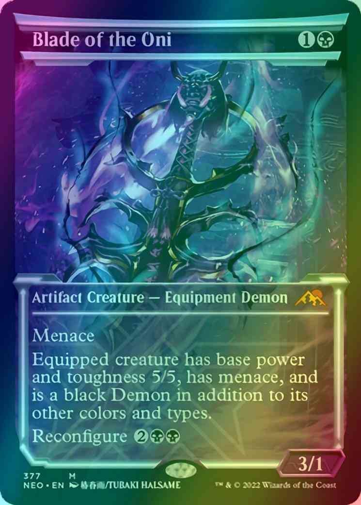 Blade of the Oni [377] [Soft Glow Showcase] [Kamigawa: Neon Dynasty] [Foil]