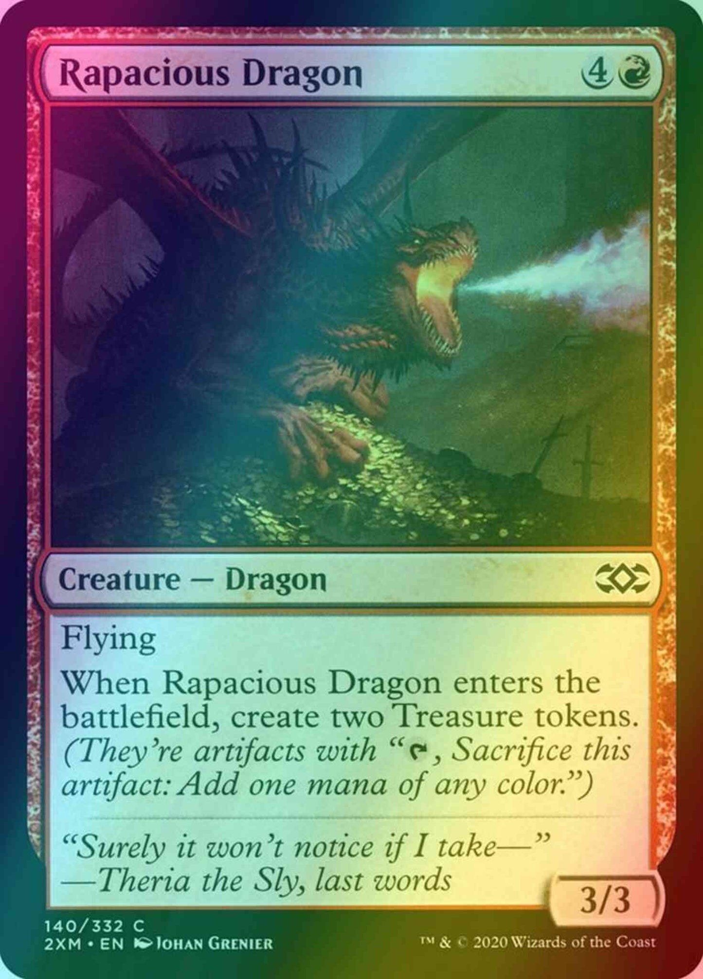 Rapacious Dragon [140] [Double Masters] [Foil]