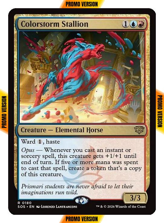 Colorstorm Stallion [180p] [Promo Pack] [Secrets of Strixhaven Promos] [Non-Foil]