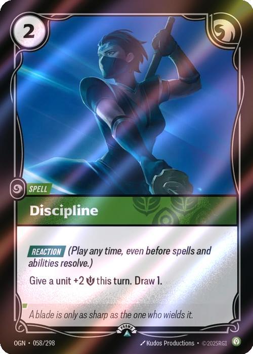 Discipline - 058/298 [Riftbound Organized Play Promotional Cards] [Foil]