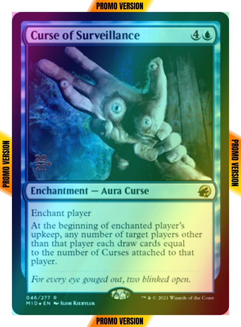Curse of Surveillance [Prerelease] [46s] [Innistrad: Midnight Hunt Promos] [Foil]