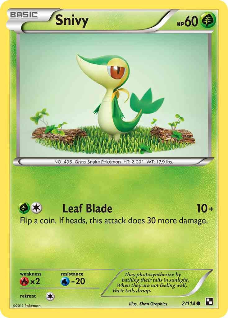 Snivy - 2/114 - Common [bw1-2] [Non-Holo]