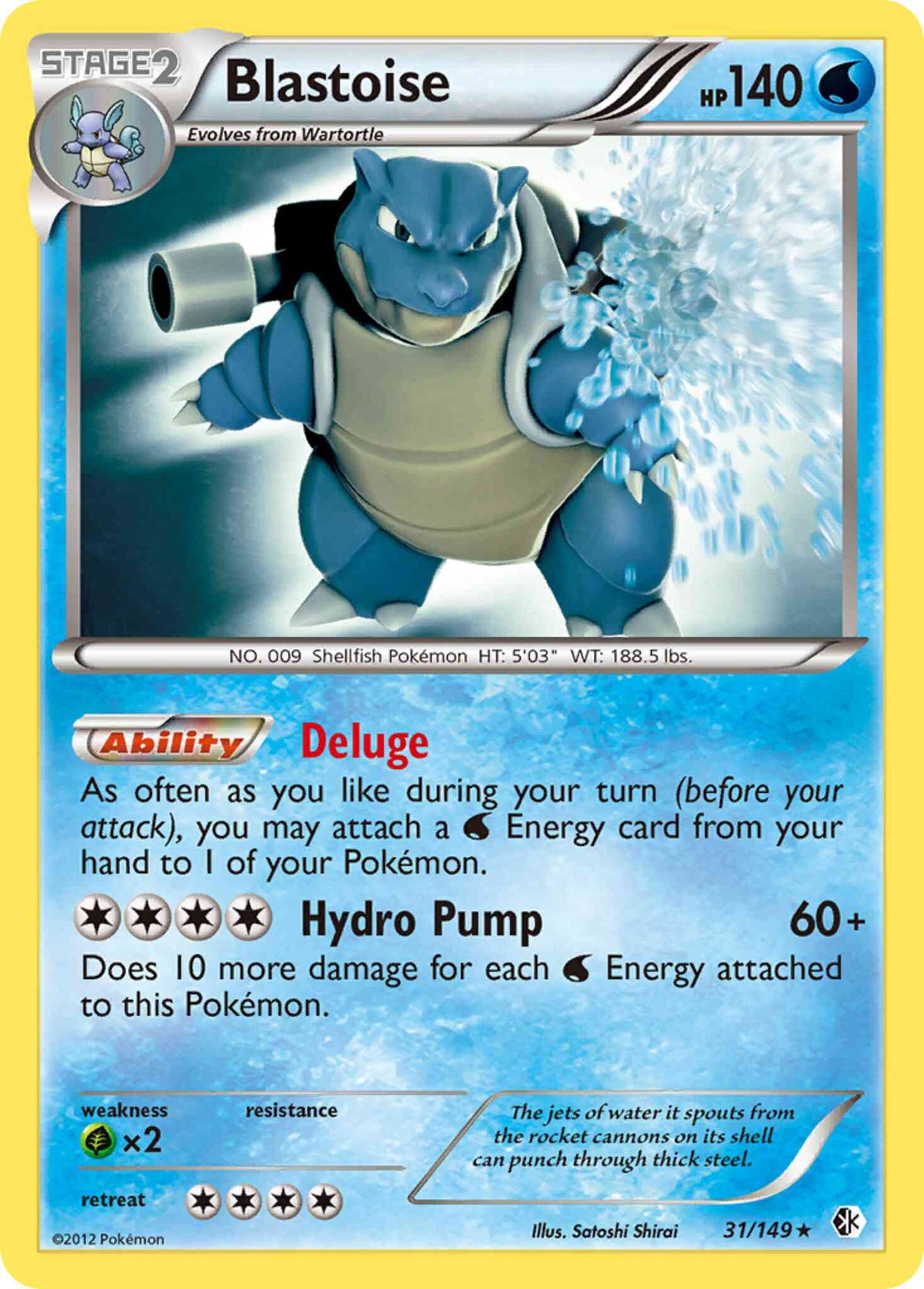 Blastoise - 31/149 - Rare Holo [bw7-31] [Reverse Holo]