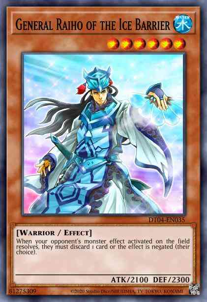 General Raiho of the Ice Barrier - DT04-EN035 - Duel Terminal Super Parallel Rare - Duel Terminal